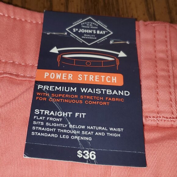 BNWT St Johns Bay Shorts Men's Tropical Rose Size 40 Shorts Comfort Stretch - Picture 5 of 8